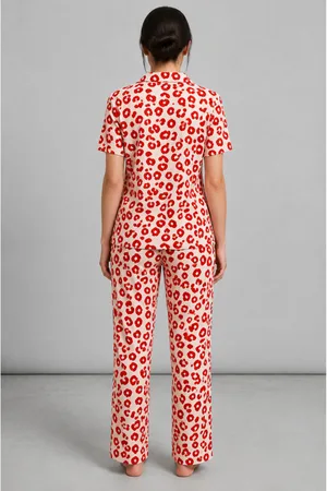 Kadın Kısa Kol Comfort Kırmızı Pijama Takımı 4725