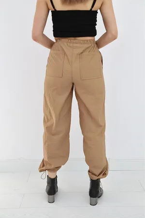 Camel Lastikli Paraşüt Pantolon