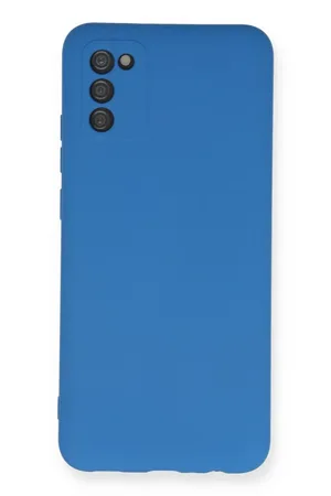 Samsung Galaxy A03S Uyumlu Kılıf Nano içi Kadife Silikon - Mavi