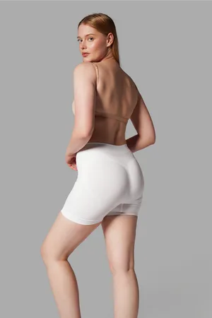 Push Up Seamless Dikişsiz Popo Şekillendirici Kısa Paçalı Korse 2064 Beyaz