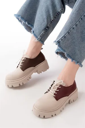 Kadın Casual Loafer Garni Tabanlı Bağcıklı Ayakkabı Ayakkabı Hafif Yüksek