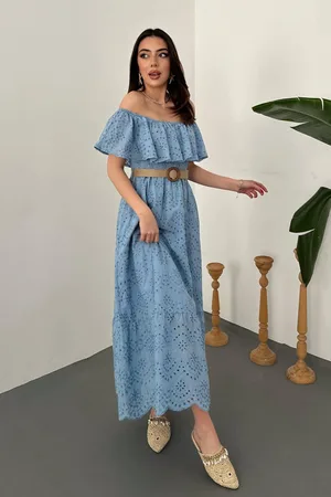 Bebe Mavi  Madonna Yaka Fisto Elbise - Bebe Mavi