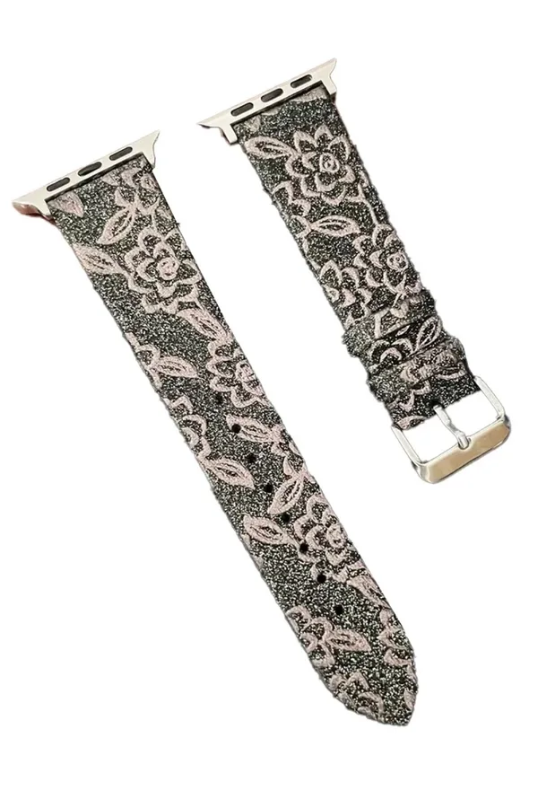 Apple Watch 38mm Uyumlu Creeper Desenli Kordon - Kahverengi
