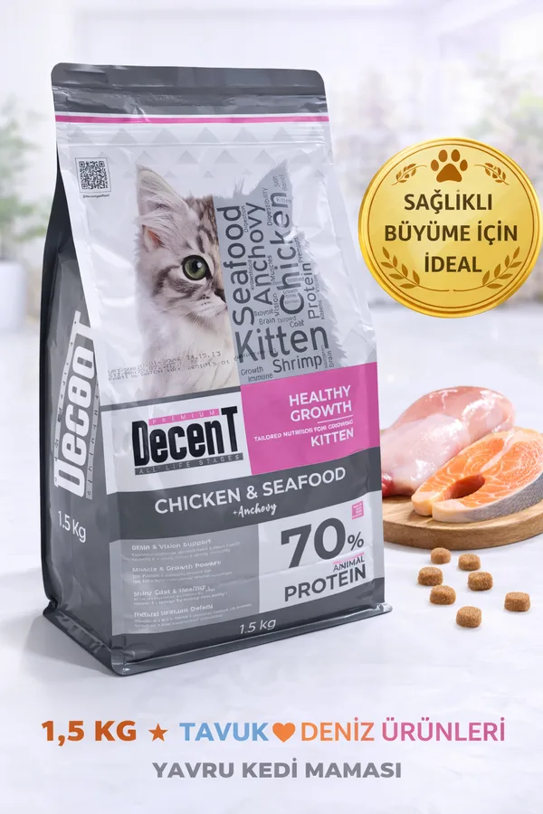 Decent Tuk & Deniz Ürünlü Yru Kedi sı 1,5 Kg