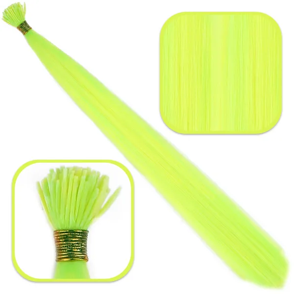 Fiber Sen Boncuk Kaynaklık Renkli  / Neon Sarı / 100 Adet