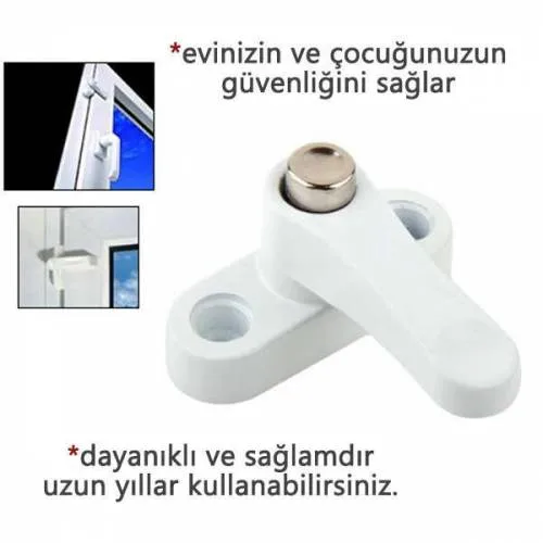 Pvc Kapı Pencere Emniyet Kilidi -  Düğmeli Pimapen Kilidi - ÇELİK