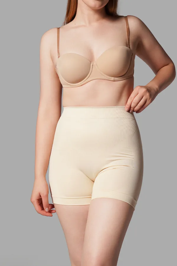 Push Up Seamless Dikişsiz Popo Şekillendirici Kısa Paçalı Korse 2064 Bej