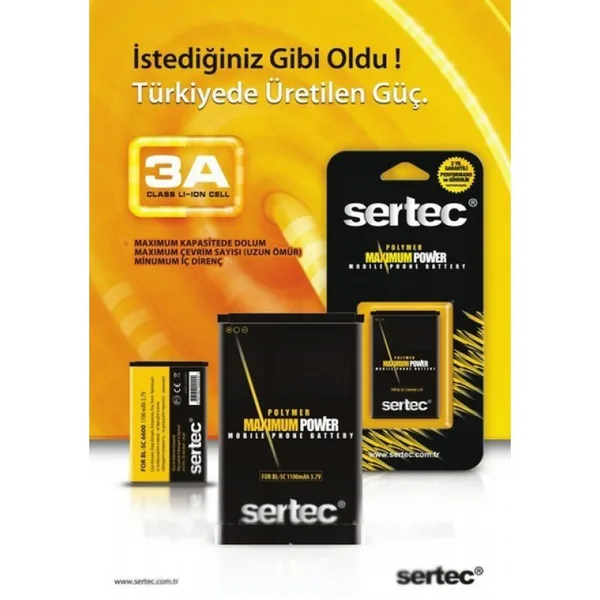 SERTEC -  E208/E200 Uyumlu Batarya