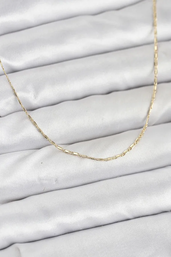 CM 14K Gold Renk Kesme Model 60 cm Kadın Kolye