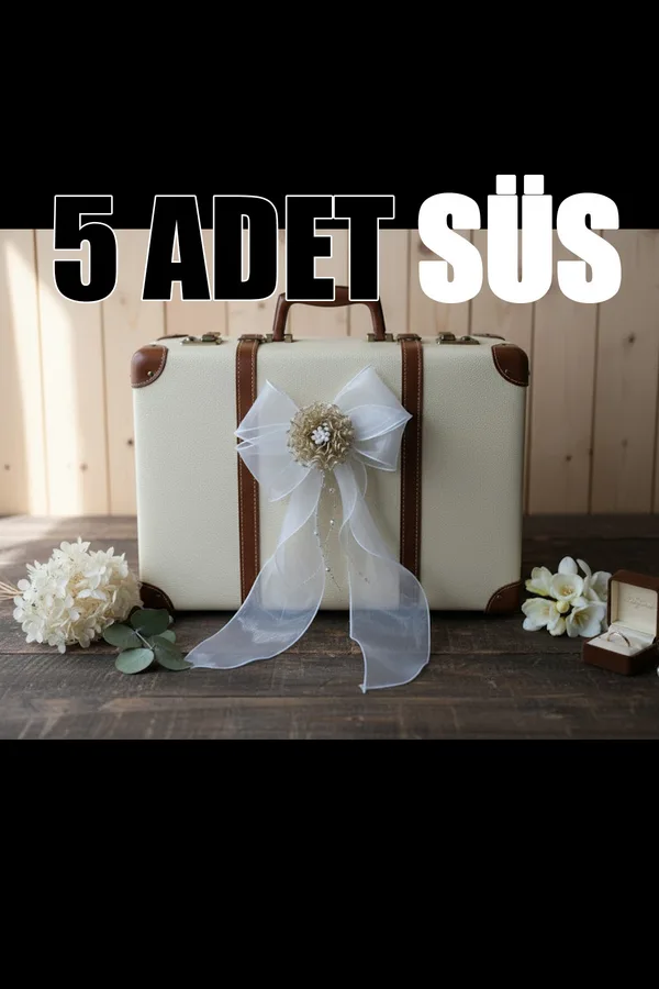 Bohça Süsü, Gelin Damat Çeyiz Düğün Nikah Nişan Konvoy Arabası Sünnet Kına Süsü 5 Adet