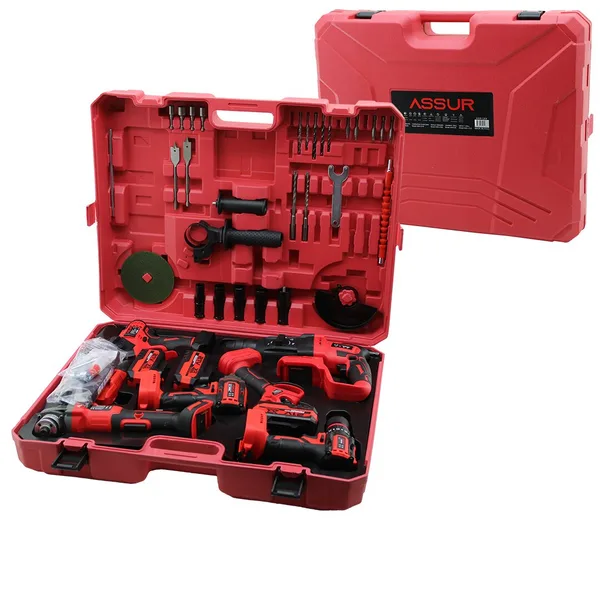 6pcs Usta Elektrikli Alet Seti Şarjlı 21v Spral Taşlama Hilti  Bağ Makas Somun Sökme