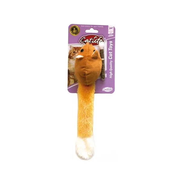 Catlife Catnipli Peluş Uzun Kuyruklu Fare Kedi Oyuncağı 26 cm