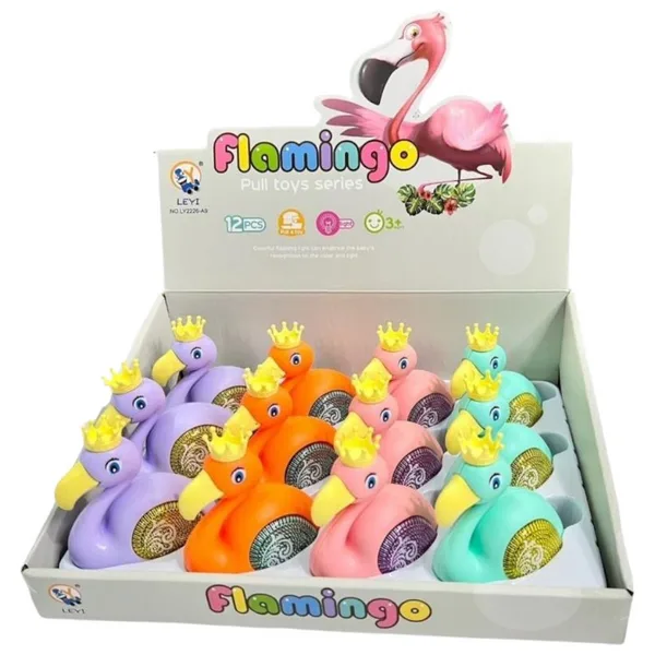 Ly2226-A9 - Sevımlı Flamingo Kurmalı Işıklı - 1 Adet