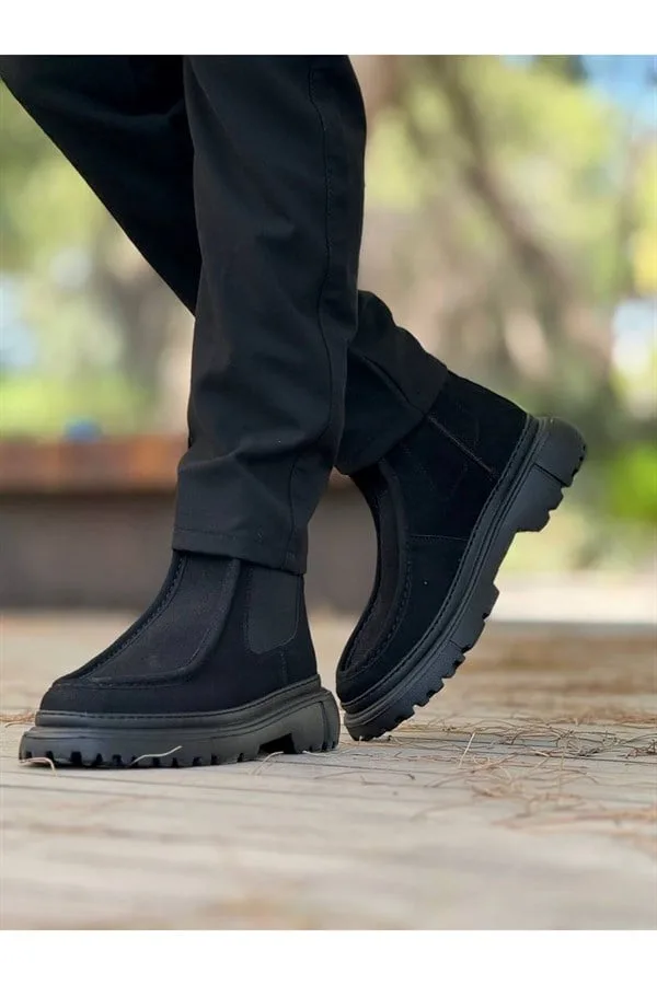 Erkek Koruma Bootie Fermuarlı Dengeli Bot Bot Modern Kışlık &