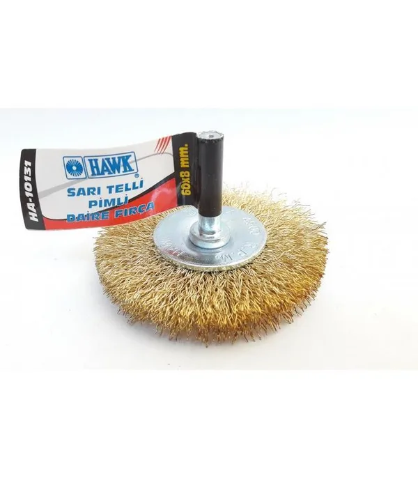 HA10131 Pimli Sarı Tel Daire Fırça 60x8 mm