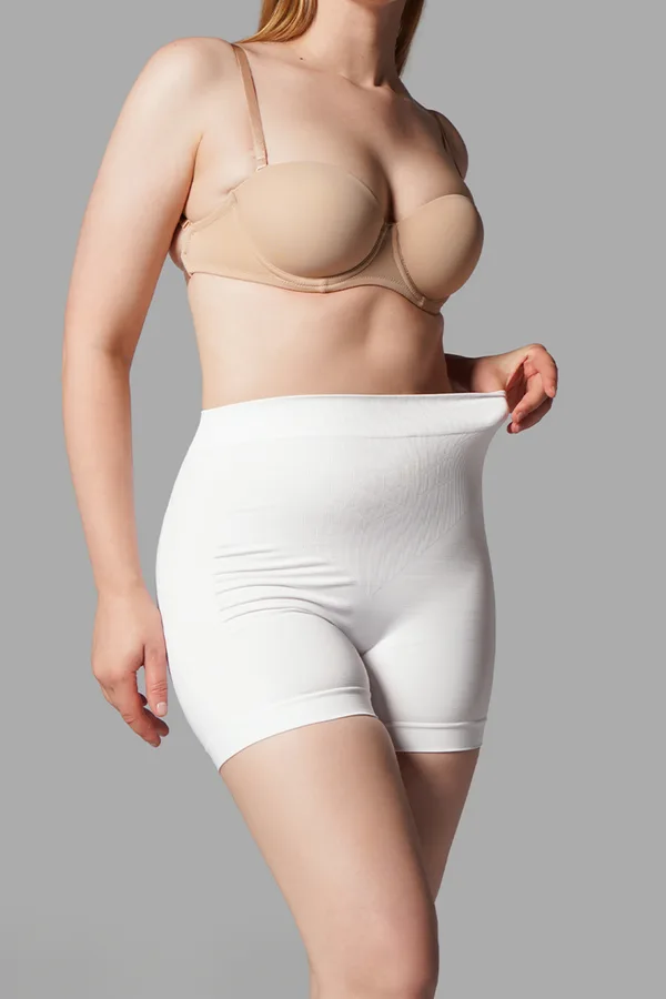 Push Up Seamless Dikişsiz Popo Şekillendirici Kısa Paçalı Korse 2064 Beyaz