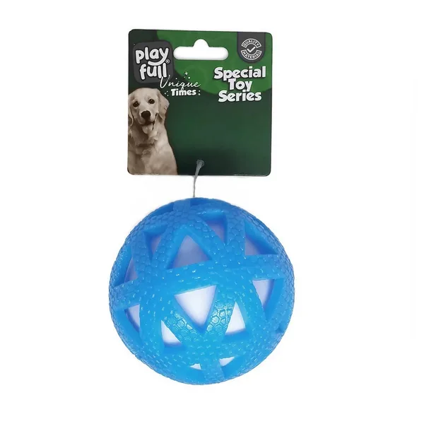 Işıklı Üçgen Desenli Plastik Top Köpek Oyuncağı 7,5 Cm Mi