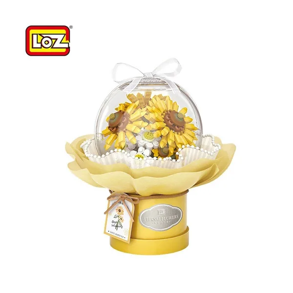 Lz-1299 Loz Ledli Ayçiçeği Buketi 510 Parça Blk Oyuncak