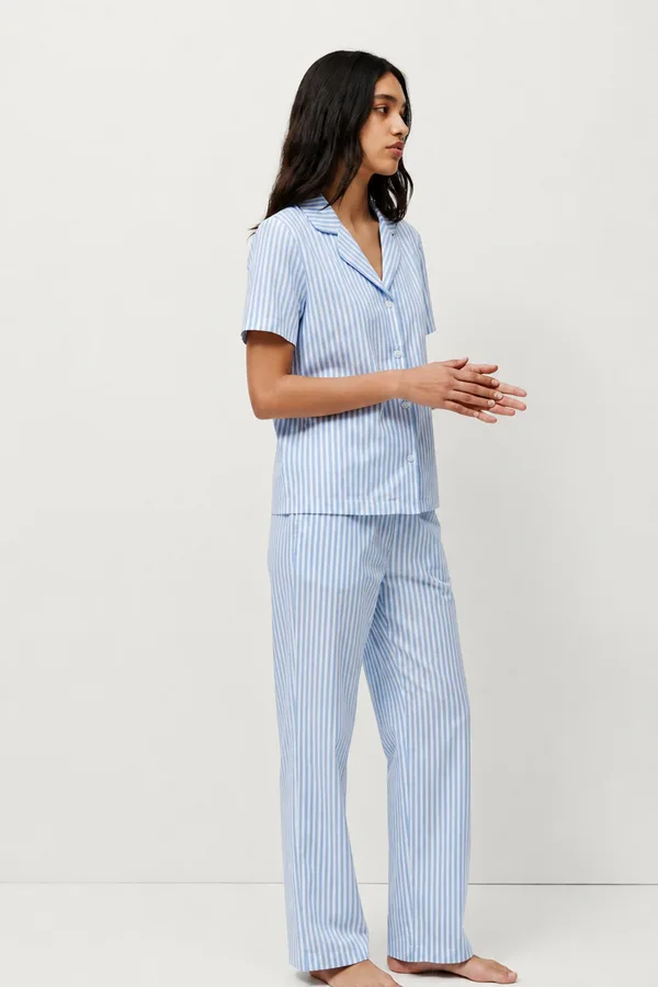 Standart Boy Elastanlı Mavi Pijama Takımı