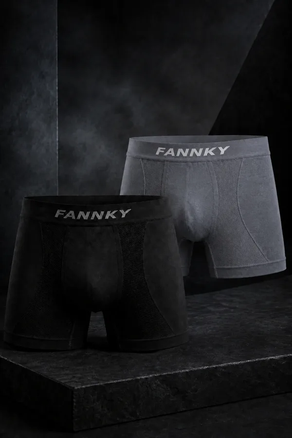 Erkek Rahat Esnek Seamless 2 Li Boxer Ten