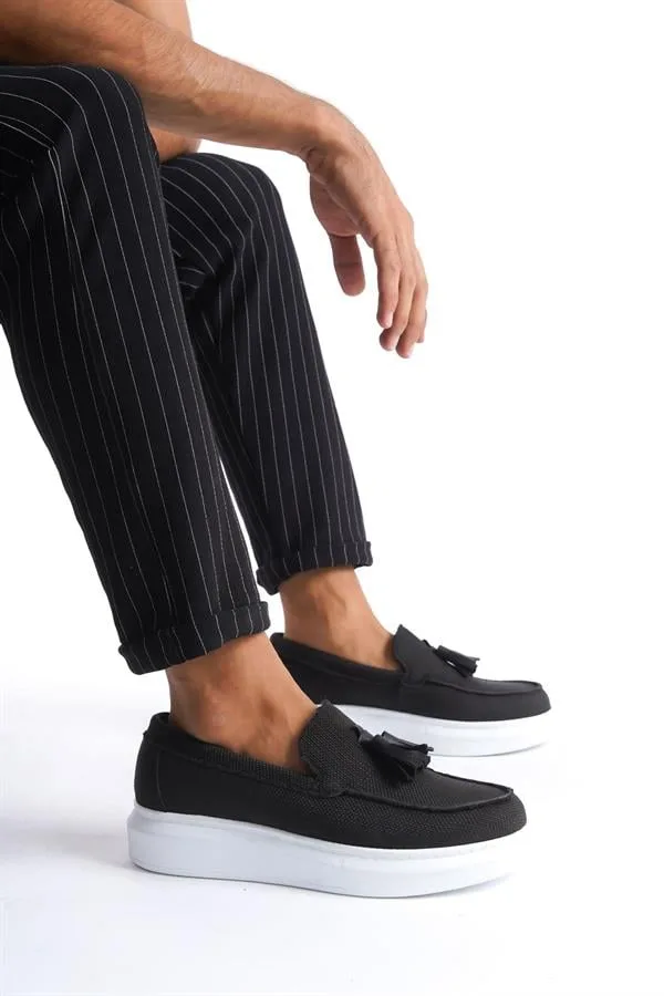 Erkek Casual Keten Günlük Bağcıksız Ayakkabı Ayakkabı Püsküllü Aktif