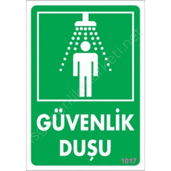 Güvenlik Duşu Uyarı Levhası 17,5x25 KOD:1017