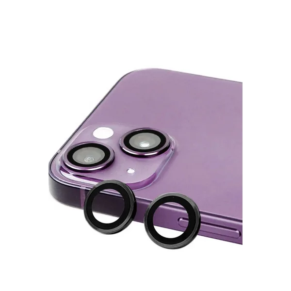 Apple iPhone 15 Uyumlu Raze Metal Kamera Lens - Siyah