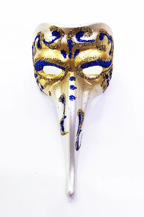 Mi Renk İşlemeli Seramik Malzemeden İmal Venedik Uzun Maske Magnet