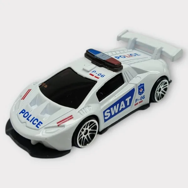 Metal Mini Polis Arabası  8 cm - Polis - 3 - 1 ADET