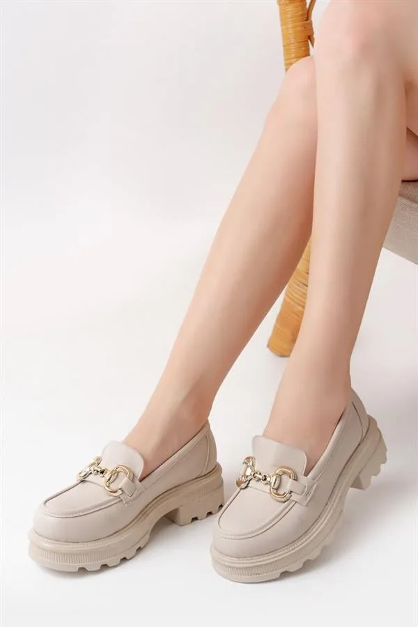 Kadın Casual Loafer Günlük Tabanlı Bağcıksız Ayakkabı Ayakkabı Yüksek