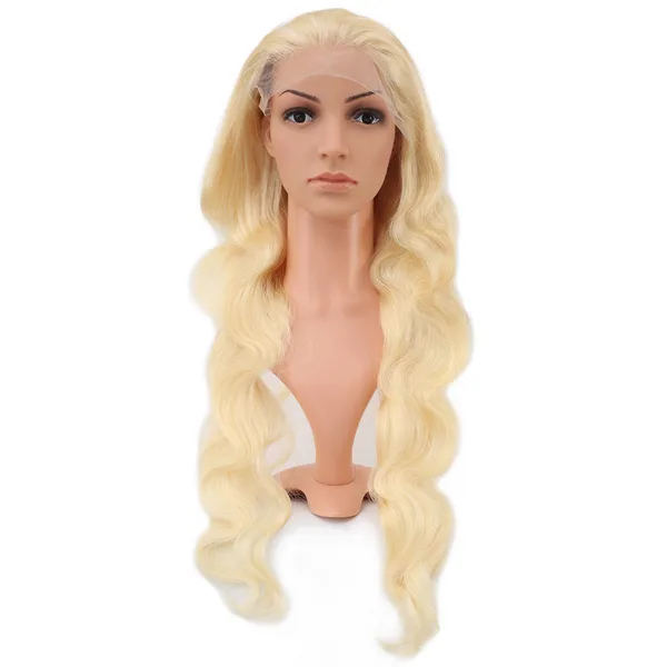Gerçek Front Lace Daalı Platin Tül Peruk / 80/85cm