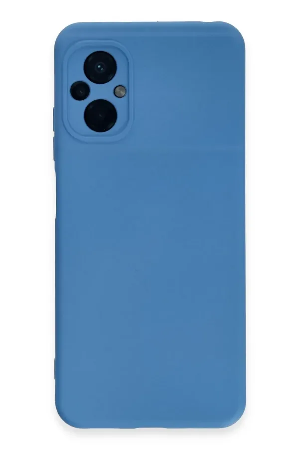Xiaomi Poco M5 Uyumlu Kılıf Nano içi Kadife Silikon - Mavi
