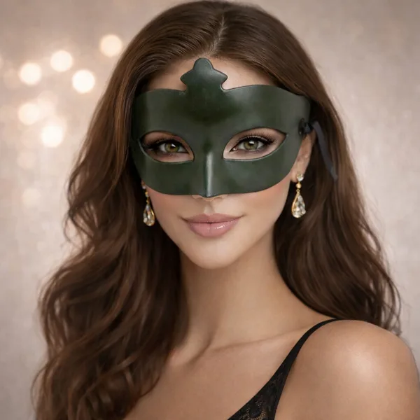 Haki Yeşil  Masquerade Maskesi