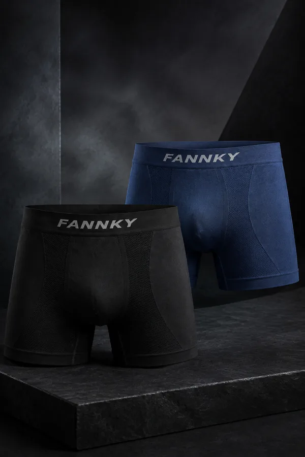Erkek Rahat Esnek Seamless 2 Li Boxer Bej