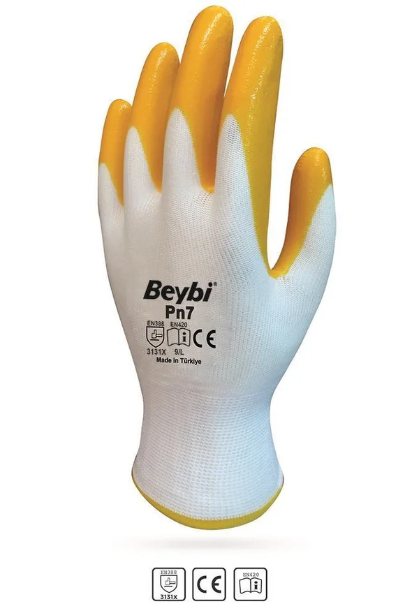 PN7 No:9 Sarı Nitril Eldiven