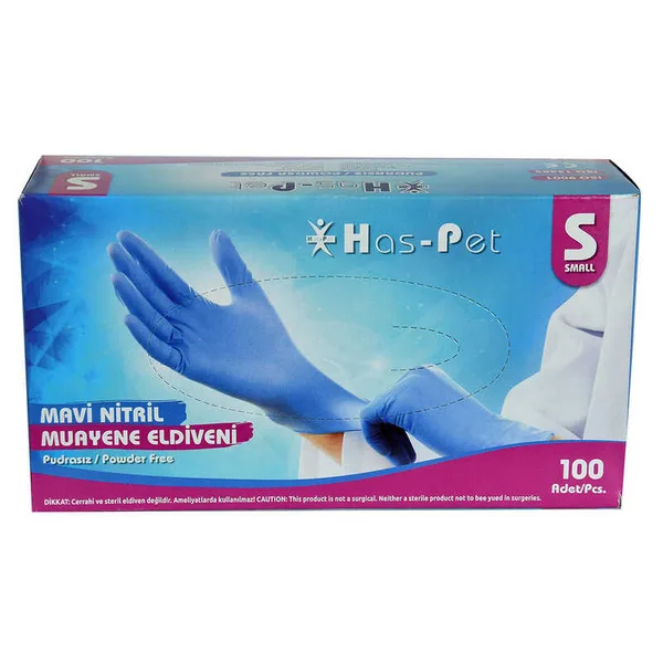 Pudrasız Mi Nitril Eldiven Küçük Boy (S) 100 Lü Paket
