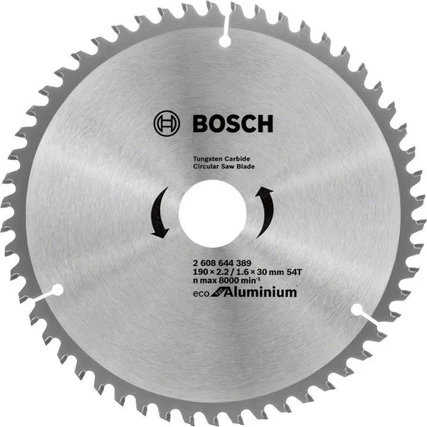 Alüminyum Daire Testere Bıçağı 190x30 mm 54 Diş