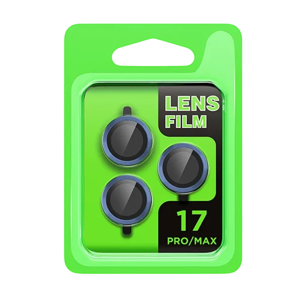Apple iPhone 17 Pro Uyumlu Raze Metal Kamera Lens - Koyu Mavi