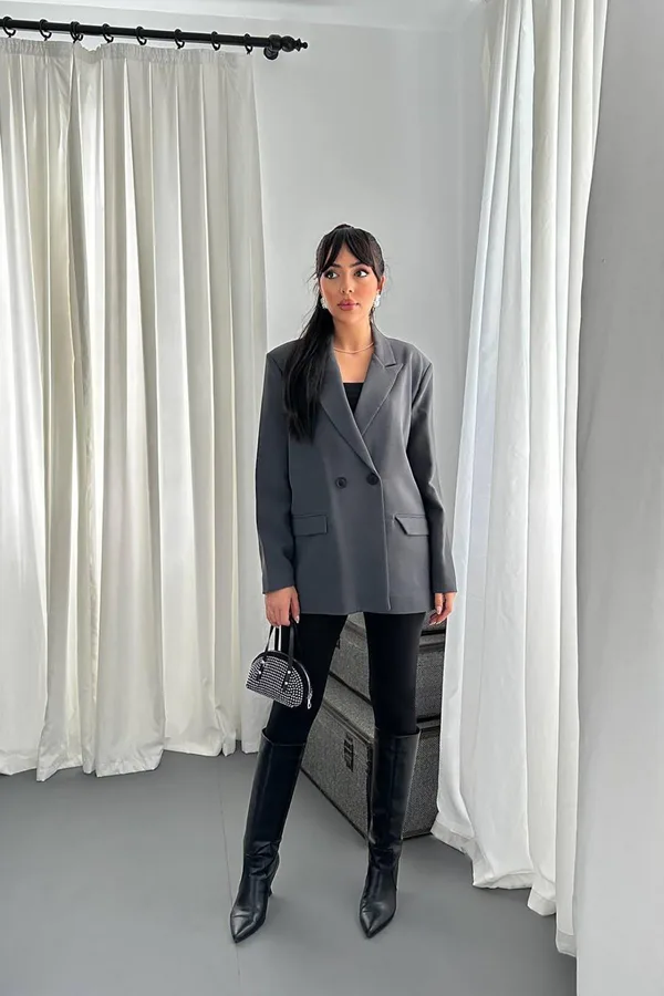 Füme Blazer Ceket