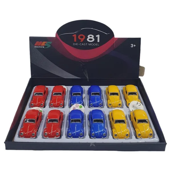 Çek Bırak Metal Retro Vosvos Araba  - 6636-18T - 1 ADET