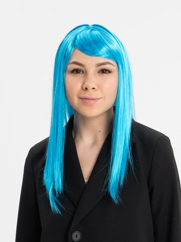 Açık Mi Renk Uzun Düz Parti Peruğu
