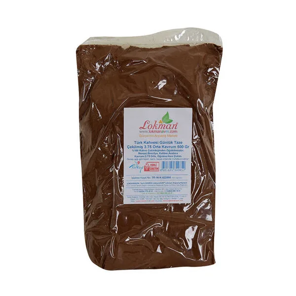 Türk Kahvesi Günlük Taze Çekilmiş 3.75 Orta Krum 500 Gr Paket