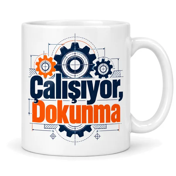 Mühendis Molası Tasarımlı Porselen Kupa - MODEL 354