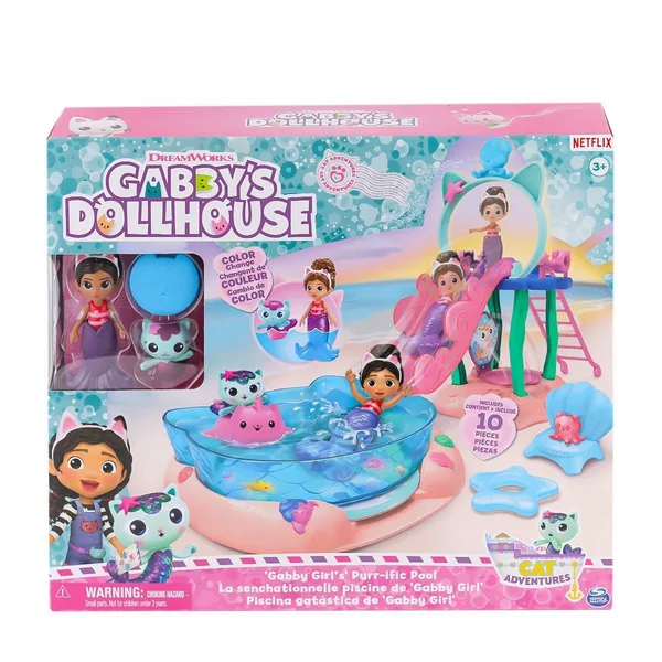 6067878 Gabbys Dollhouse Gabby ve Mercat Purr-ific Huz Oyun Seti