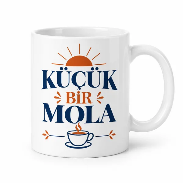 Küçük Bir Mola Tasarımlı Porselen Kupa - MODEL 320