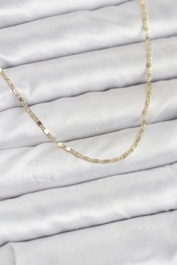 CM 14K Gold Renk Ezme Zincir Model 60 cm Kadın Kolye