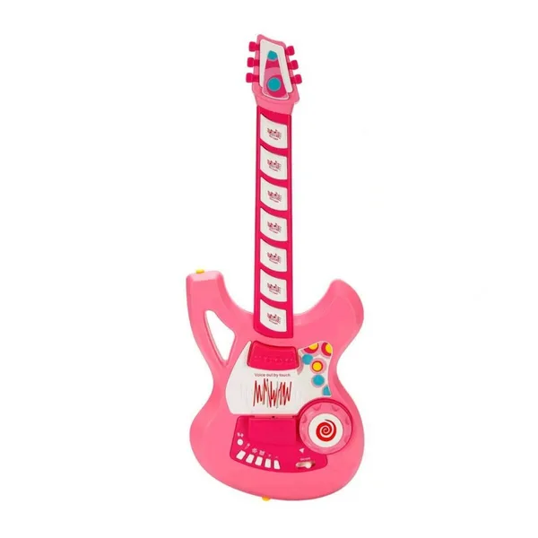 4933 Sun-Yfn-Ech-Gitar Fonk Tuşlu Askılı Pembe Sesli