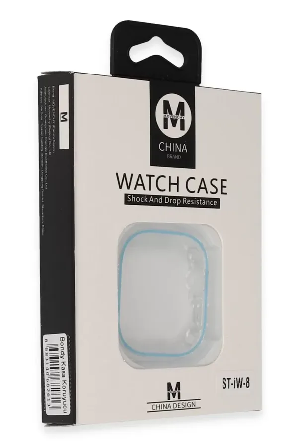 Movenchy Apple Watch Ultra 49mm Uyumlu Bondy Kasa Koruyucu - Sierra Blue