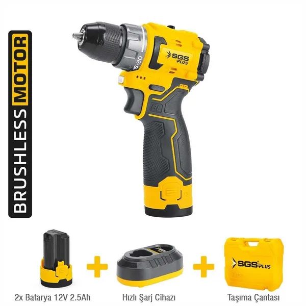 5080 Akülü Vidalama 12 Volt 2X2,5 Ah Kömürsüz