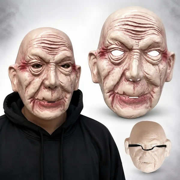 Korkunç Yaşlı Adam Gerçekçi İhtiyar Maske